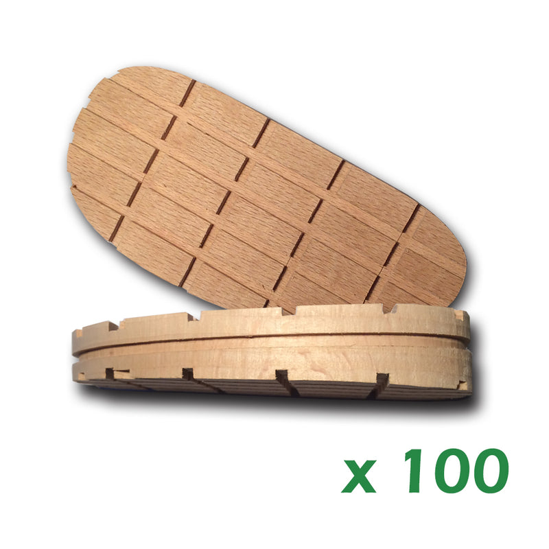 Profile Blocks 5" X 2" X 7/8" (heel) and 5/8" (toe) - 100 Units ($1.30 /Each)
